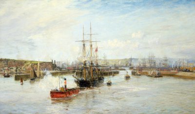 Entrée du Barry Dock, Pays de Galles, 1897 - William Lionel Wyllie